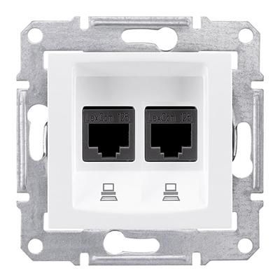 SEDNA PRIZA STP 2xRj45 ALB CAT.6 SDN5000121