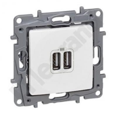 NILOE INCARCATOR USB DUBLU ALB 764594