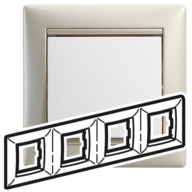 VALENA RAMA 4P ALB PERLAT LIGHT 770474