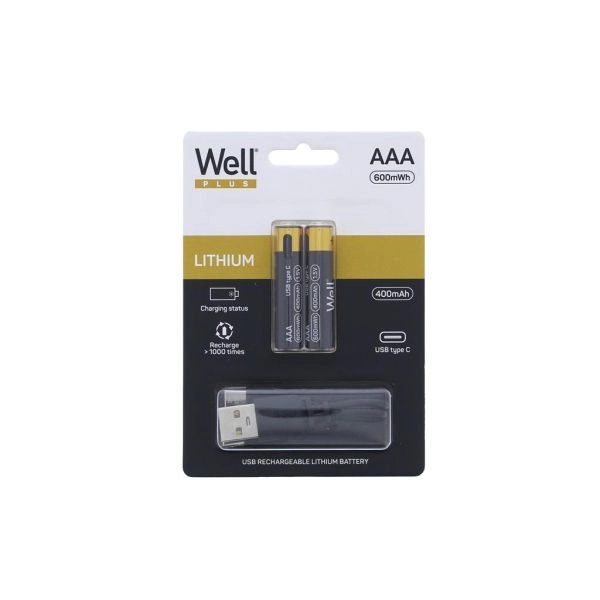 ACUMULATOR R3 USB C 400MAH 2/SET ACCU-10440/40C-BL2-WL