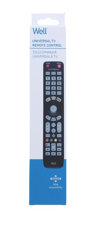 TELECOMANDA UNIVERSALA TV WELL INCLUDE T.VERDE 0.1RON+TVA/BUC