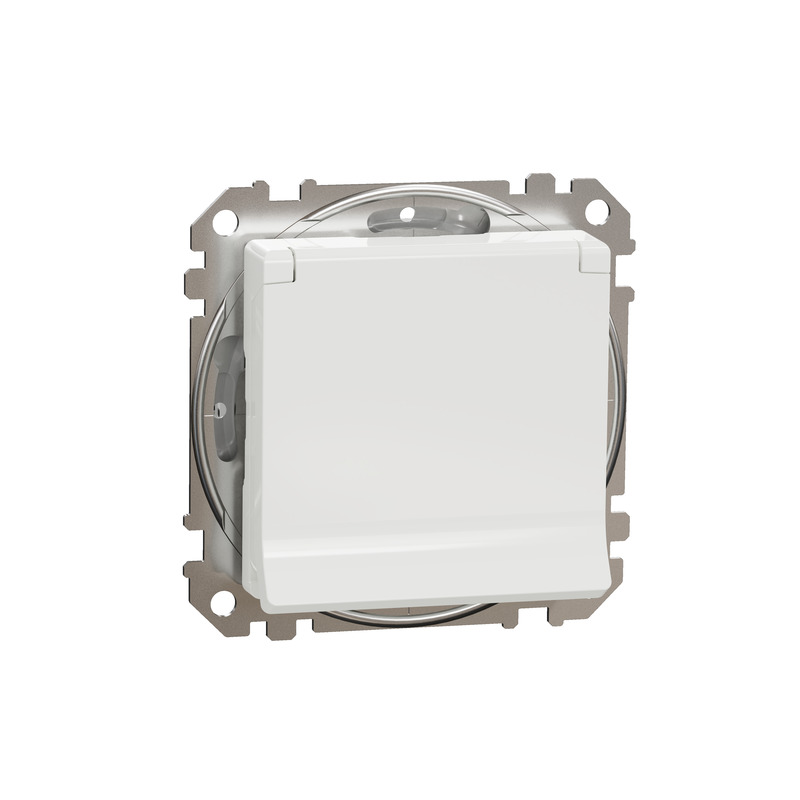 SEDNA NOU PRIZA CU CAPAC 2P+T IP44 ALB