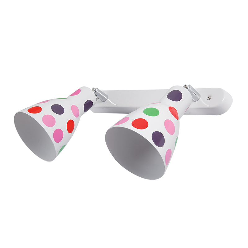 SPOT DOTS 2XE27 ALB PETE COLORATE 955DOTS2S