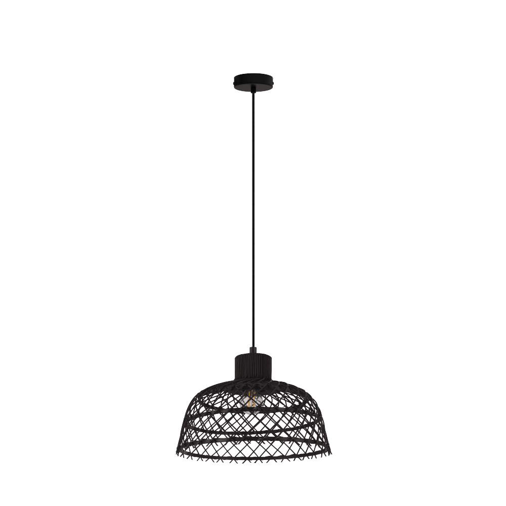 PENDUL AUSNBY E27 1X40W D370MM LEMN-NEGRU