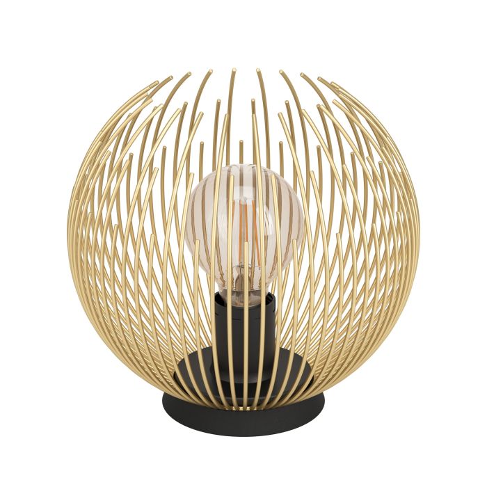 LAMPA DE MASA VENEZUELA E27, D235MM, OTEL NEGRU, AURIU