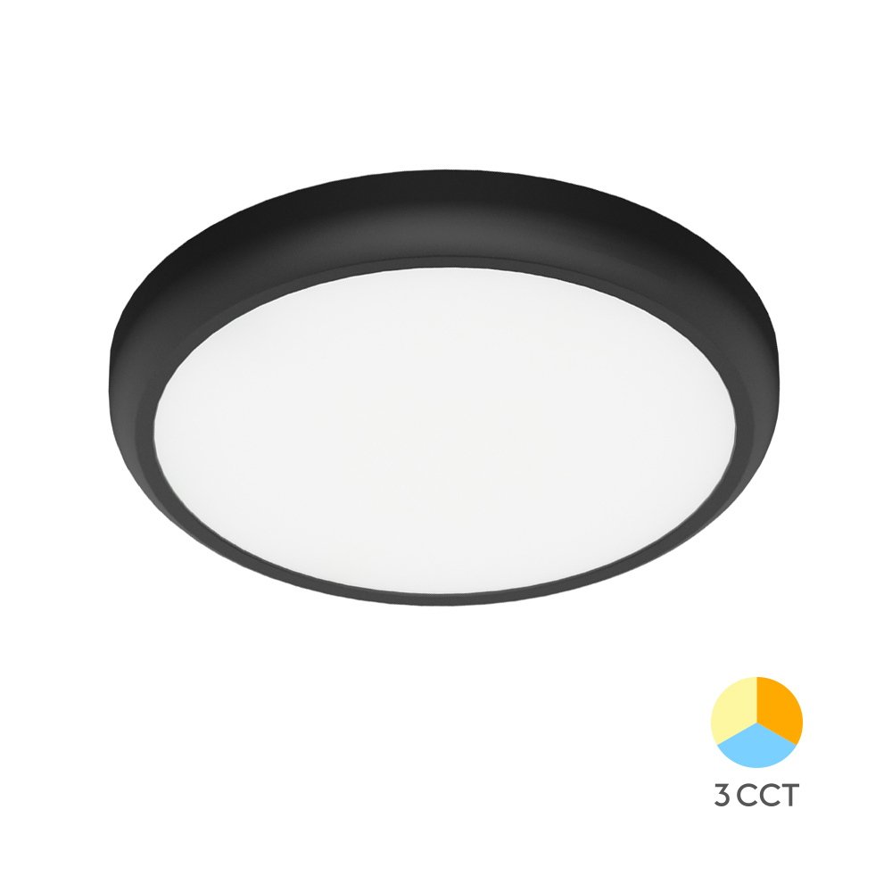 SPOT LED ROTUND CU SENZOR PT/ST 20W LUMINA CALDA/NEUTRA/RECE NEGRU