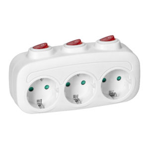 ADAPTOR 3 SHUKO IN LINIE CU INTRERUPATOR ALB