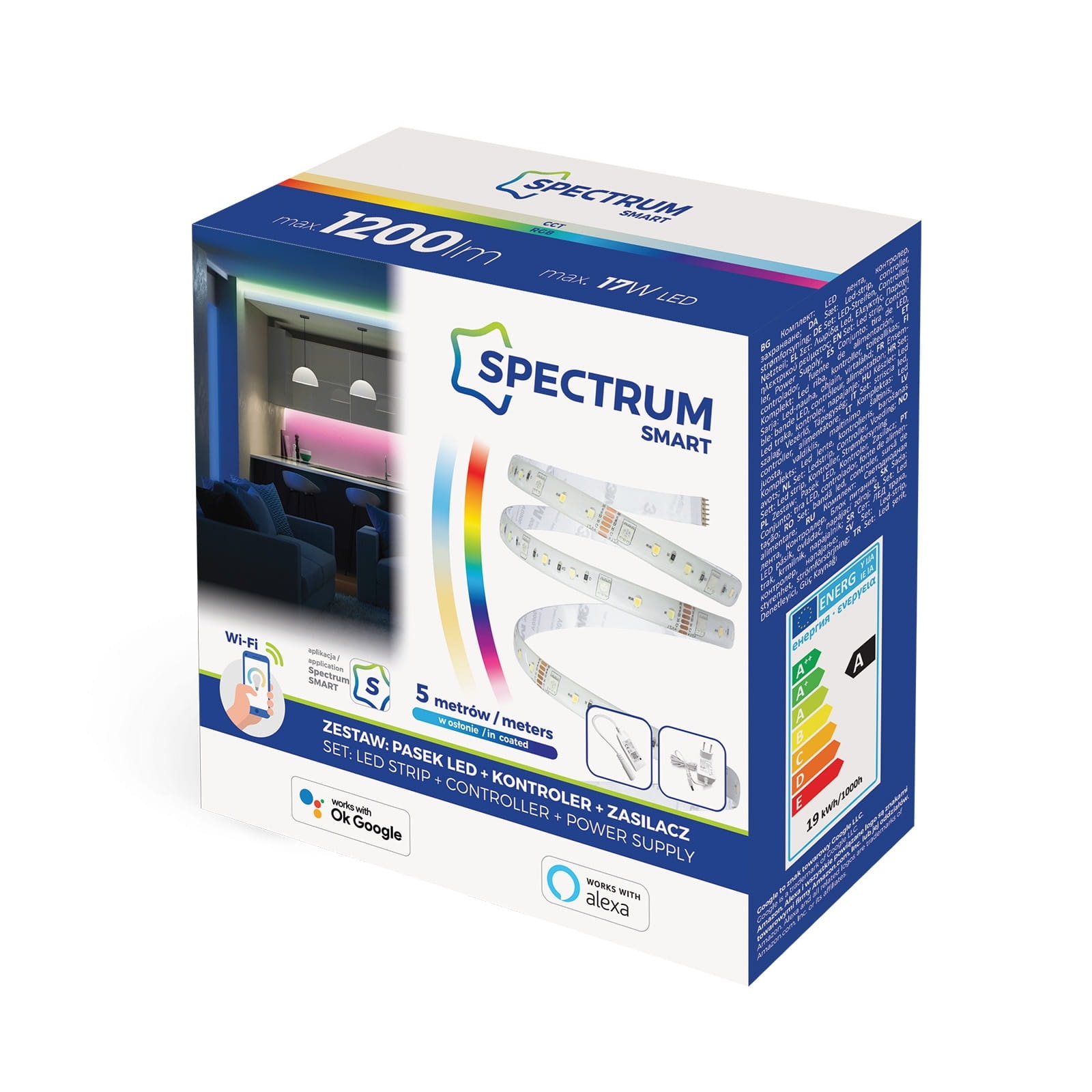 BANDA LED SMART RGBW+CCT+DIM 17W LUMINA REGLABILA 3000-6500K  5m