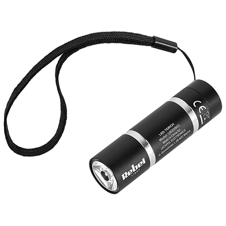 LANTERNA 1W ALUMINIU REBEL NEGRU URZ0902