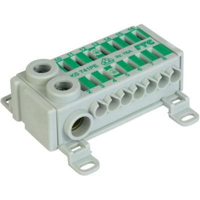 BLOC DISTRIBUTIE 1P 2X25/14X4 VERDE