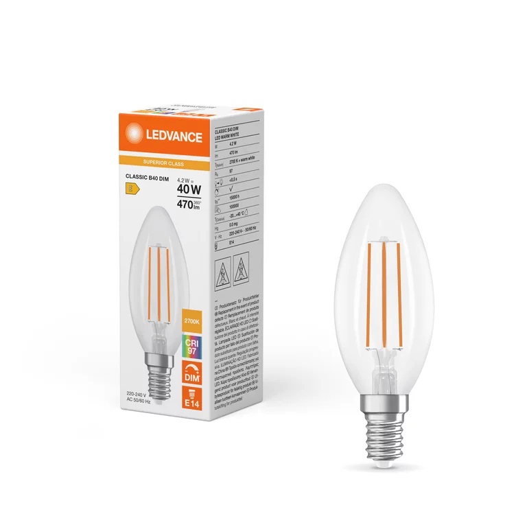 BEC LED LUM.DIMM E14 4.2W/927 3000K LED CLB40DIM 4