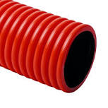 TUB FLEXIBIL PERETE DUBLU 110mm ROSU