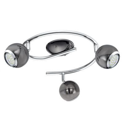 SPOT LED 3X2.5W GU10 NEGRU/CROM