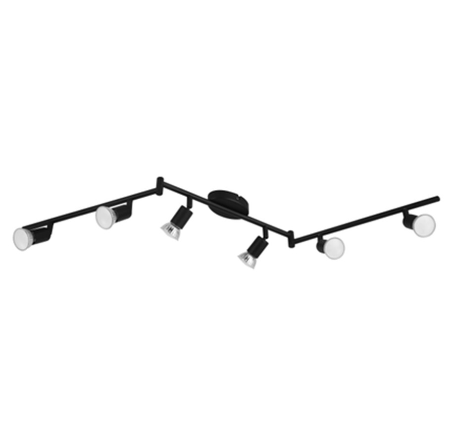SPOT BUZZ GU10 6x3W NEGRU