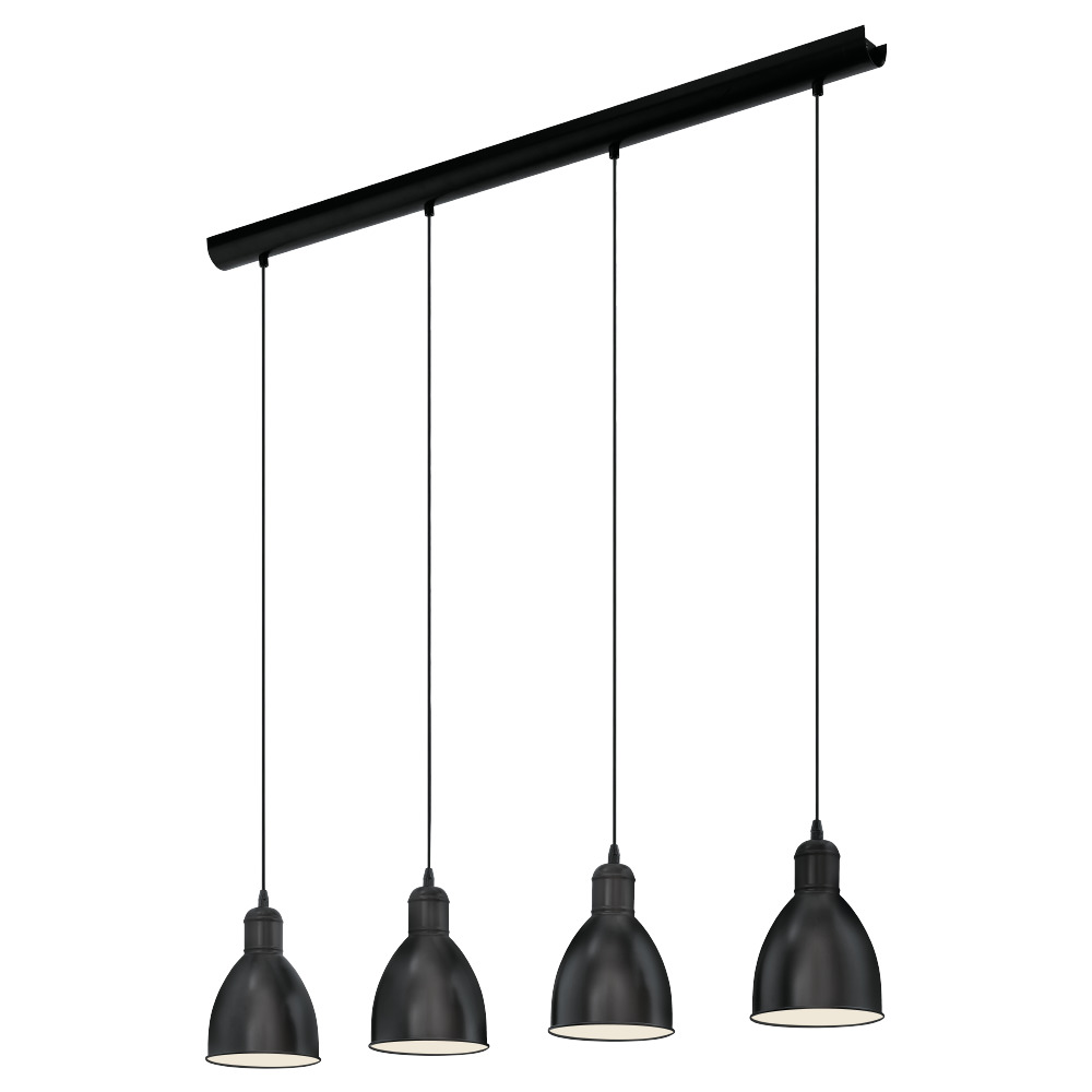 PENDUL PRIDDY 4XE27 ALB NEGRU