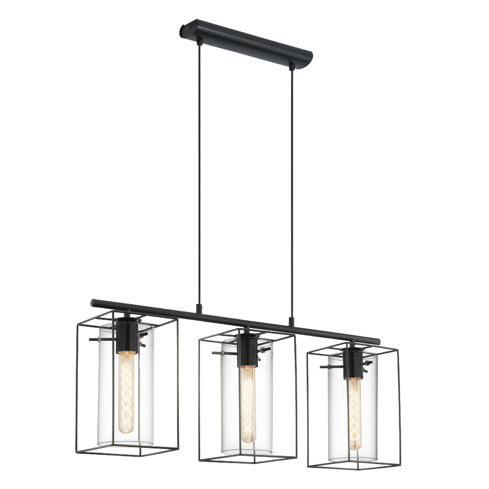 PENDUL LONCINO 3XE27 NEGRU FUMURIU