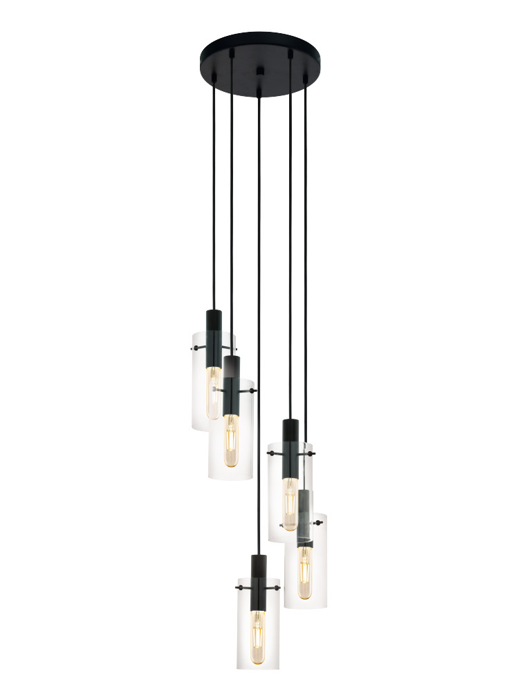 LUSTRA MONTEFINO NEGRU E27 5X60W 97368