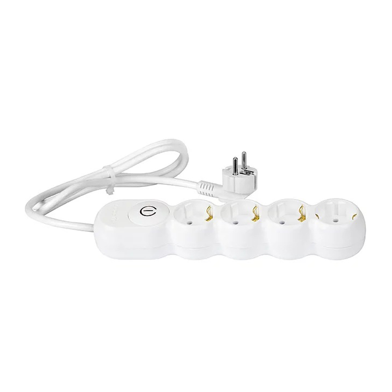 PRELUNGITOR 4P 1.5m CU INTR. ALB H05VV-F 3G1.5