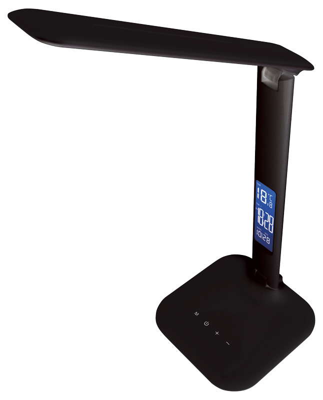 LAMPA DE BIROU LED NEGRU 4W + LCD LALD4W