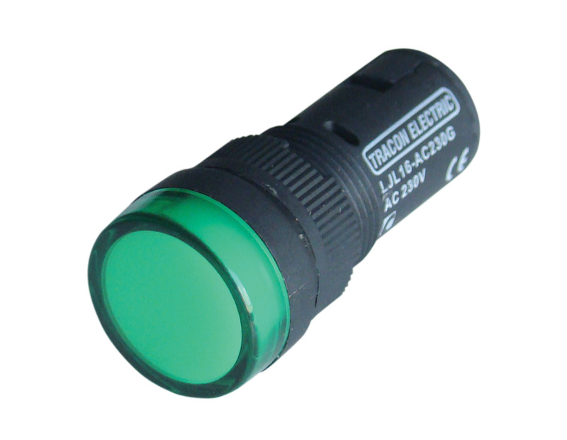 BUTON CU LED LJL16-GA VERDE LJL16-GA