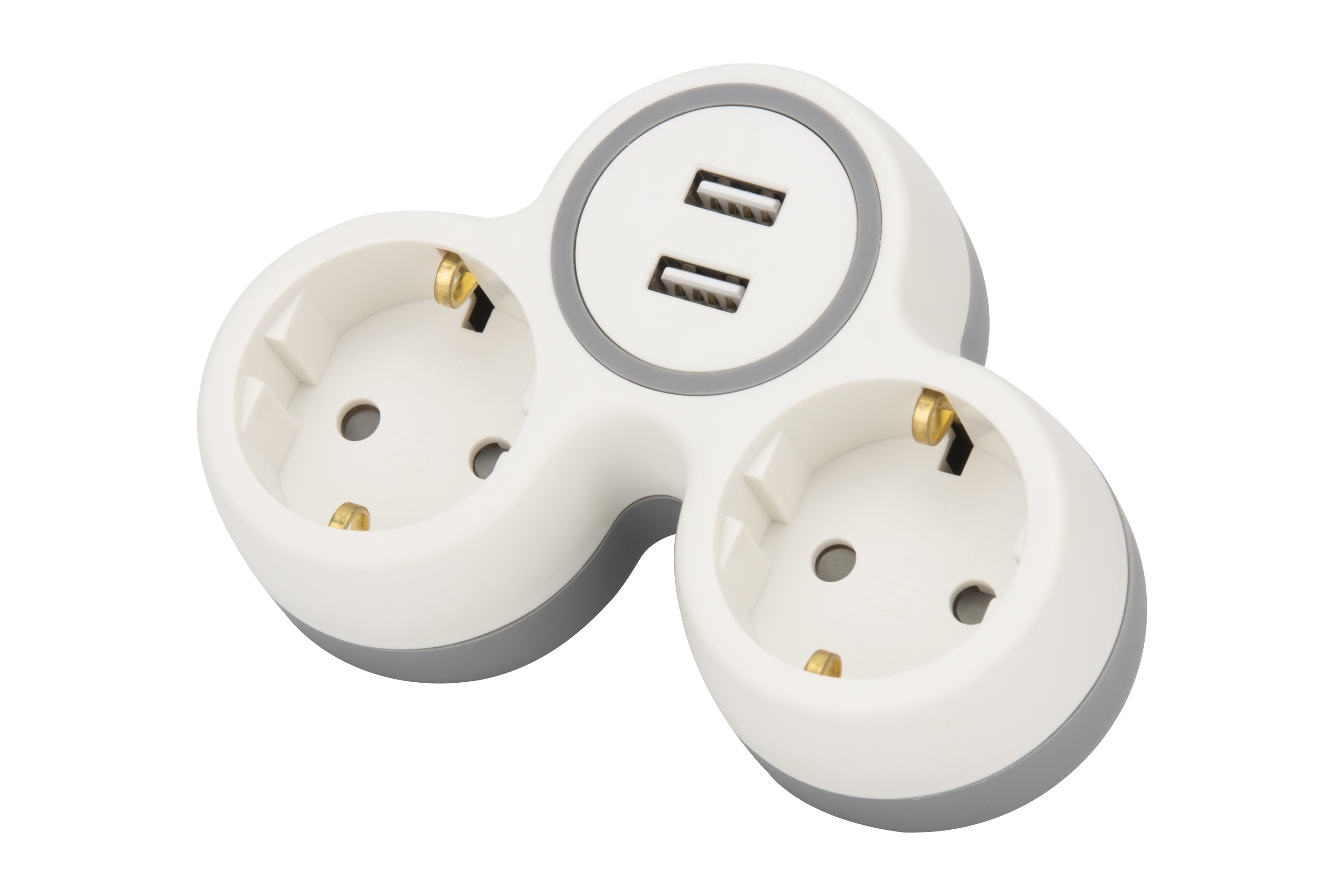 ADAPTOR 2xSCHUKO+USB TND2-USB