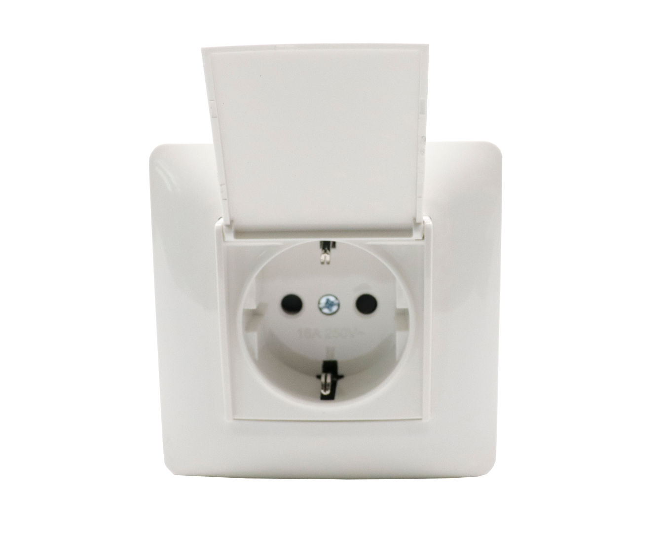 ECO PRIZA SIMPLA CU CAPAC ALB