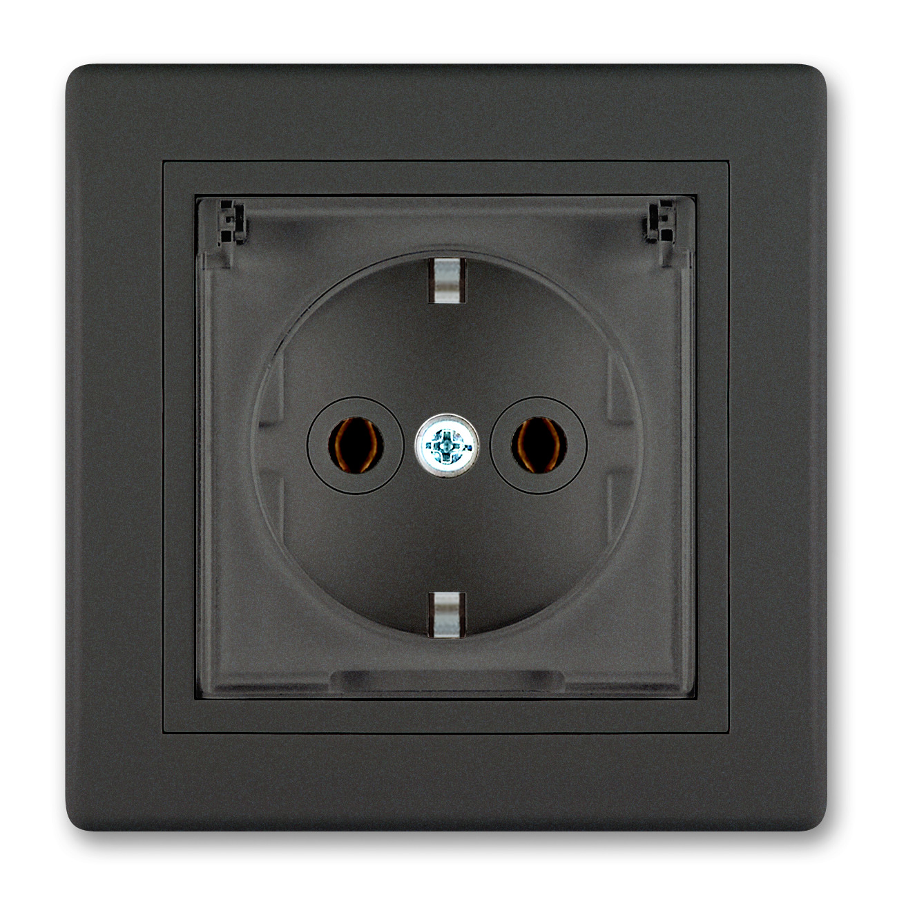 MV5 PRIZA SIMPLA 2P+T CU CAPAC NEGRU 171231