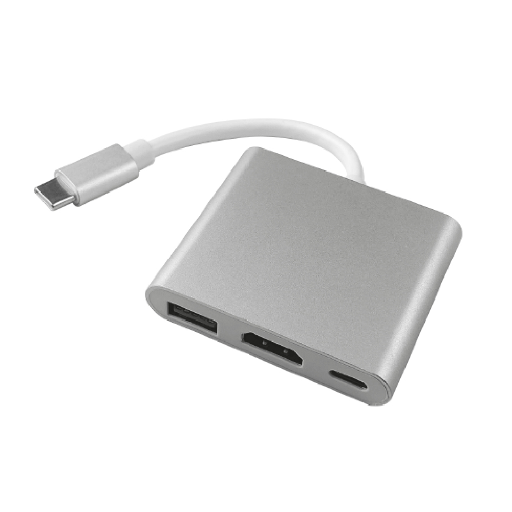 CABLU 3IN1 MULTIPORT USB-C 10CM