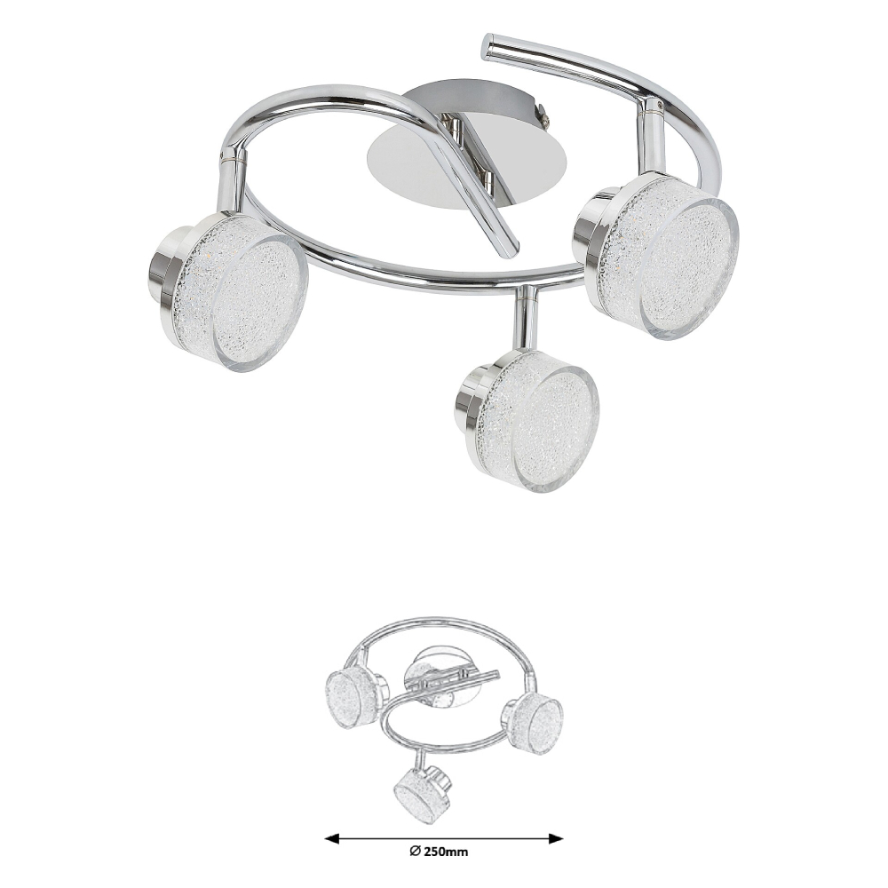 PLAFONIERA SPOT LED PADMA 3X5W* nu se mai fabrica