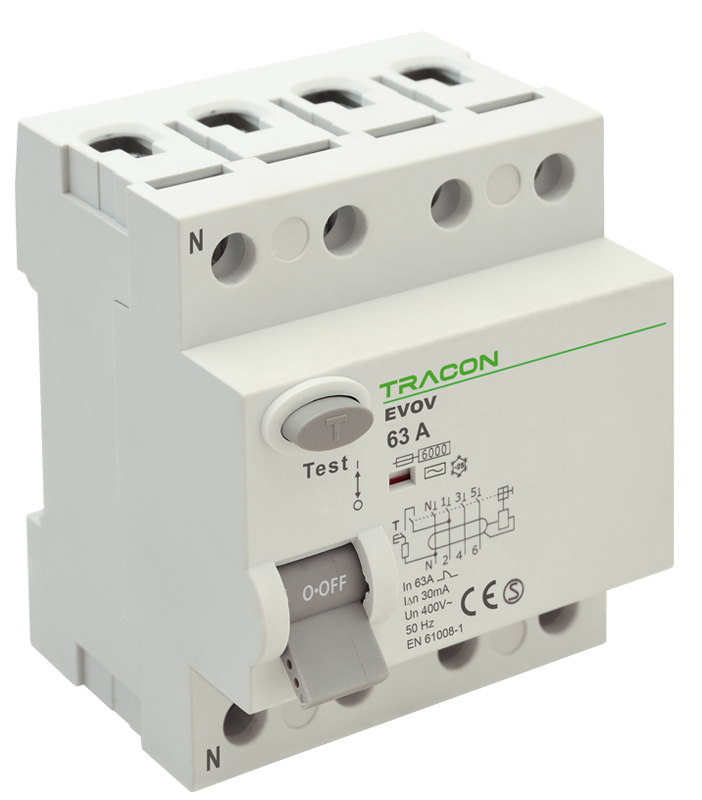 INTR. DIF 25A, 100mA, 6kA, AC EVOV4P251