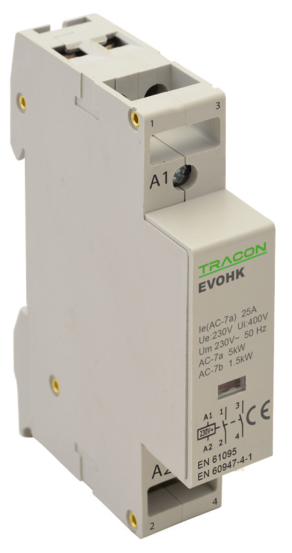 CONTACTOR MODULAR 2×NO 25A EVOHK2-25