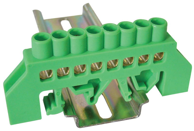 REGLETA CU SURUB 6 NPE 8P SINA VERDE NPE-G8-8