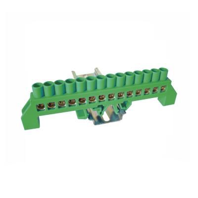 BARA NUL IZOLAT 8X12 100A 14P VERDE NPE-G8-14