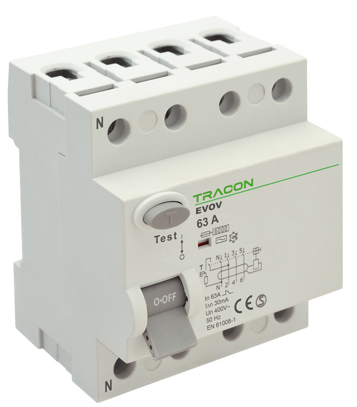 INTR. DIF 4P 40A 30mA 6kA AC EVOV4P4003