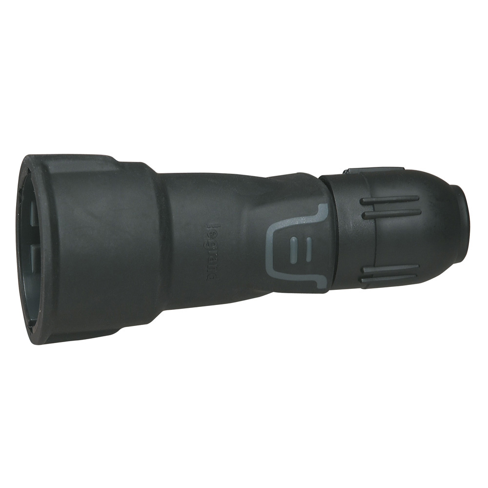 PRIZA CAUCIUC 2P+T 16A IP44 CU MANSON NEAGRA