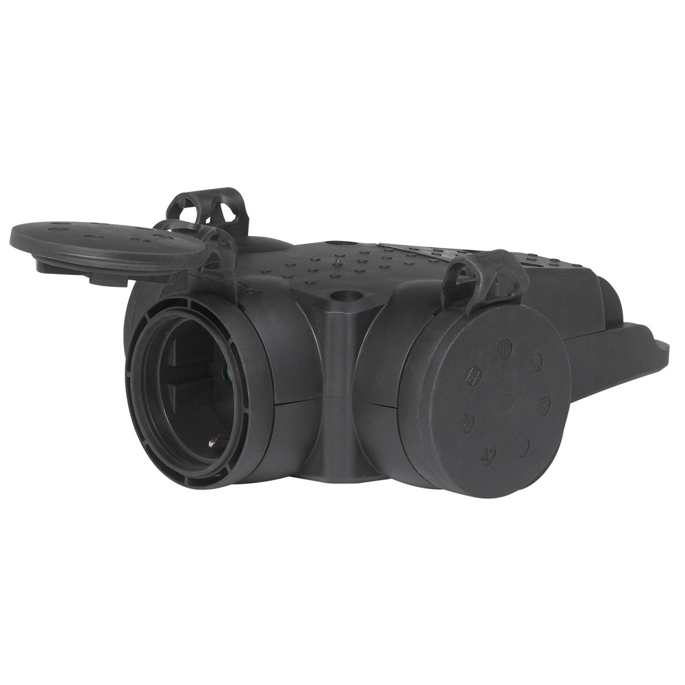 BLOC 3X2P+T 16A IP44 NEG. CAUCIUC 051369