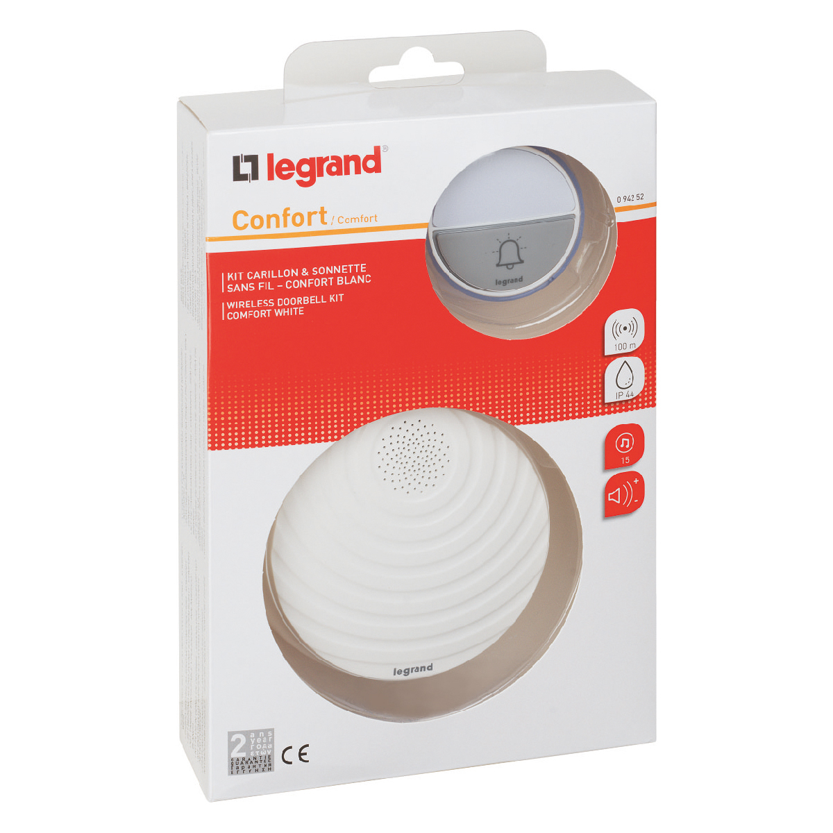 KIT SONERIE COMFORT 100M 80dB IP20 ALB
