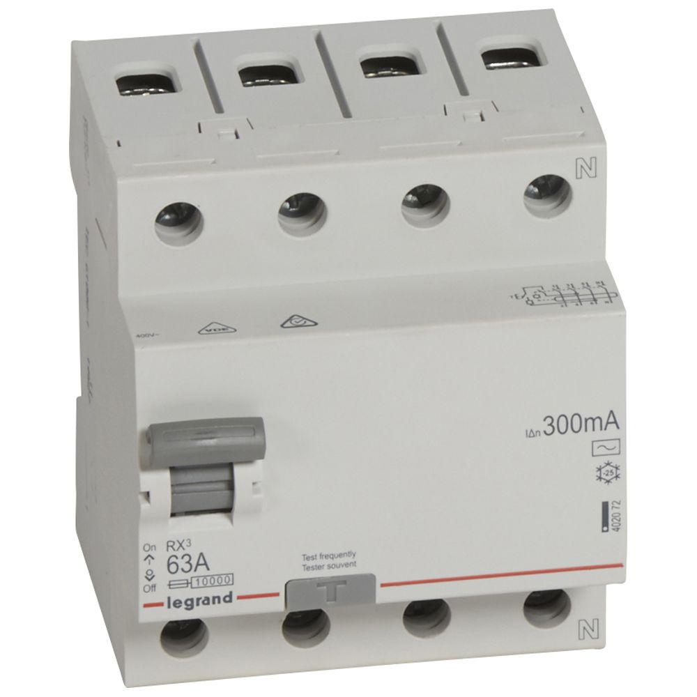 INTR. DIF. 4P 63A AC 300mA RX3 402072