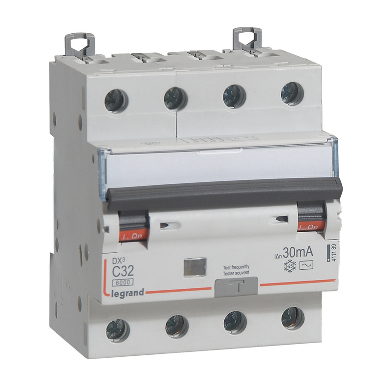 DX3 DISJUNCTOR DIFERENTIAL 4P 32A 30mA 6kA 4MODULE