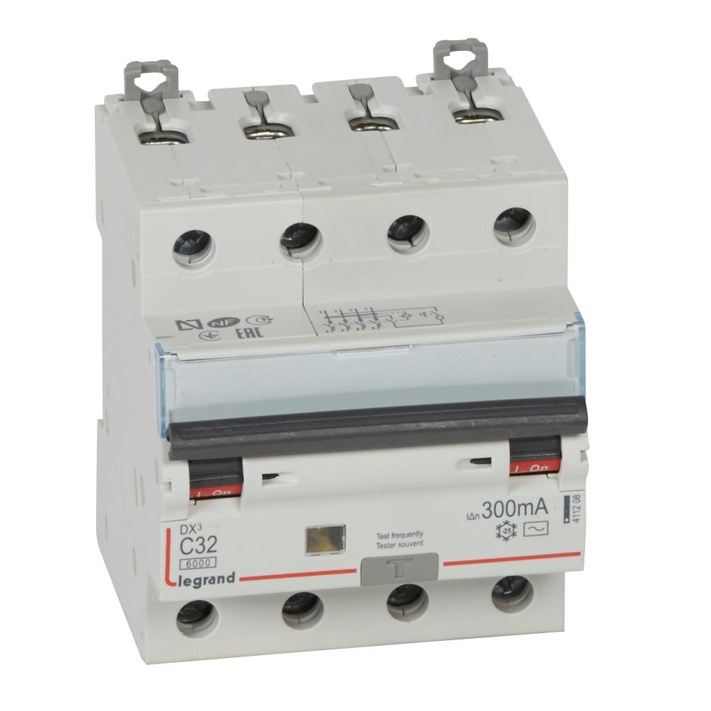 DX3 DISJ. DIF. 4P 32A 300mA 6kA 4M 411208
