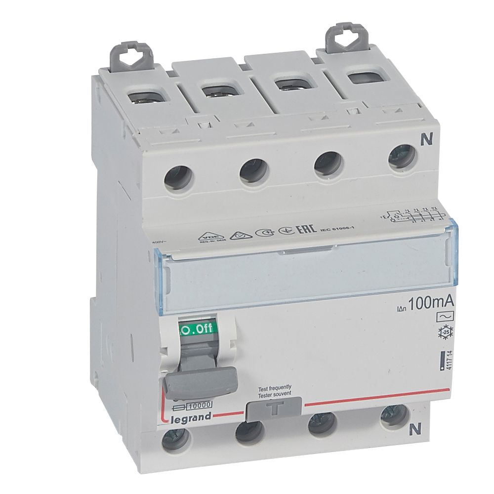 DX3 INTR. DIF. 4P 63A 100mA 6kA 411714