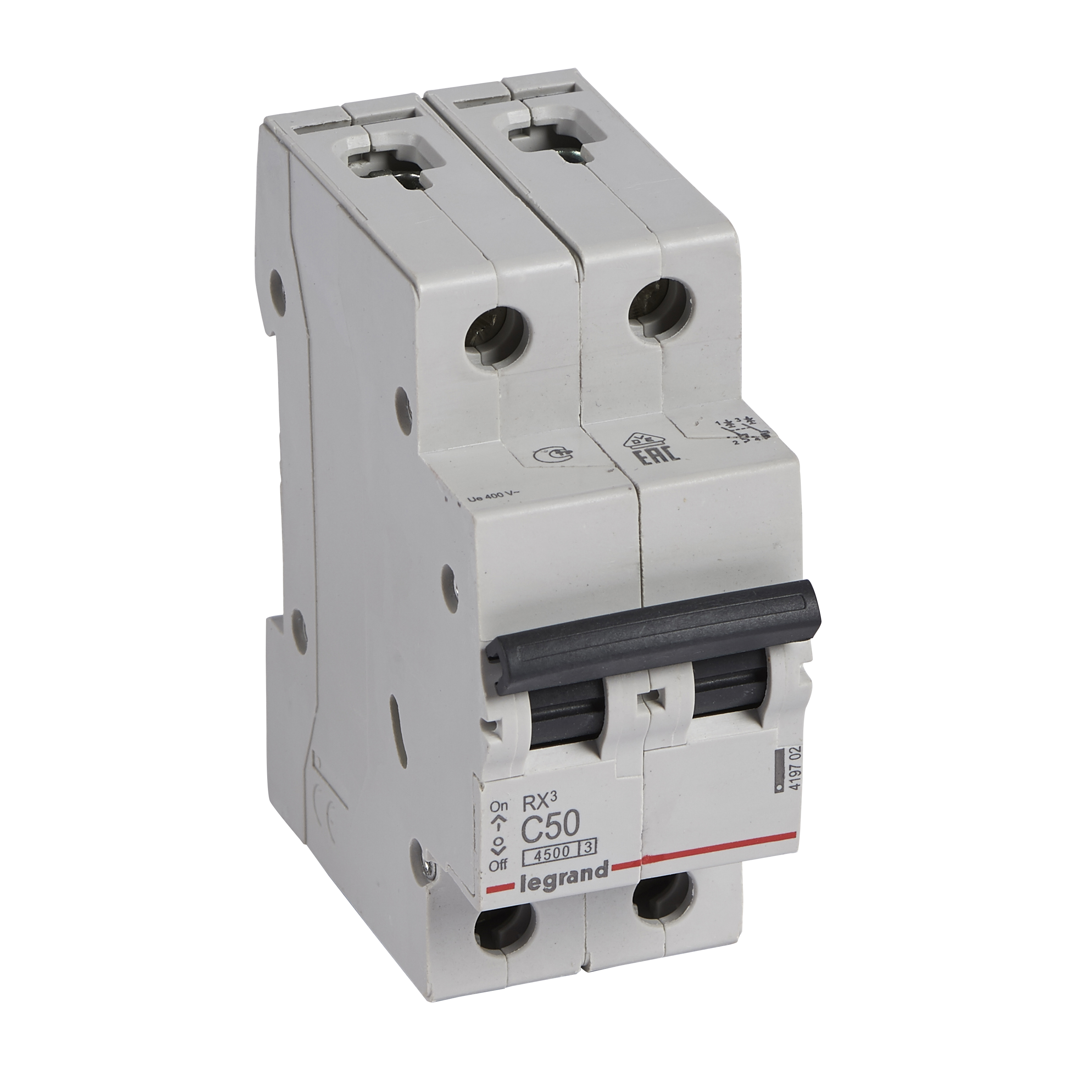 DISJUNCTOR 2P C50A 4,5kA RX3