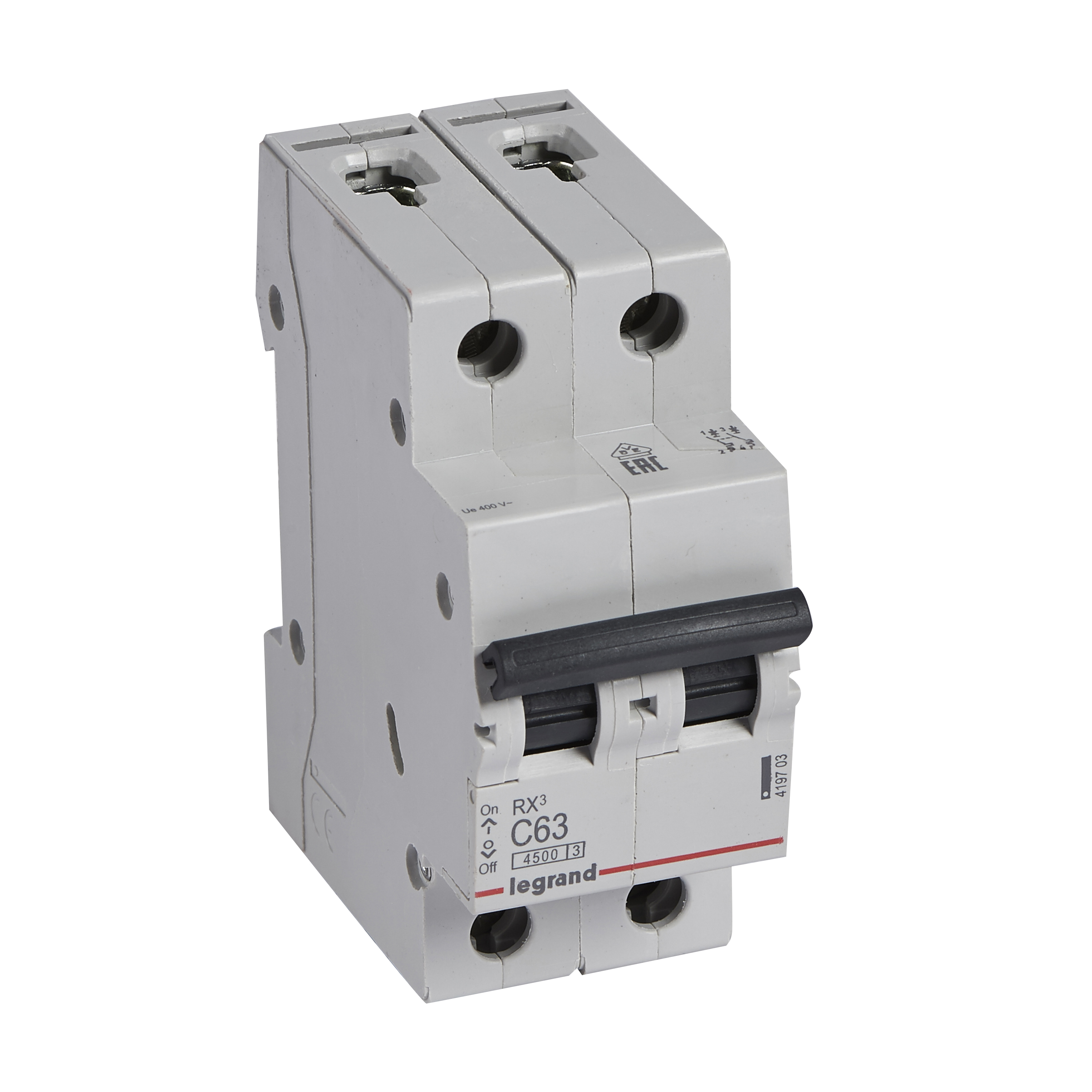 DISJUNCTOR 2P C63A 4,5KA RX3
