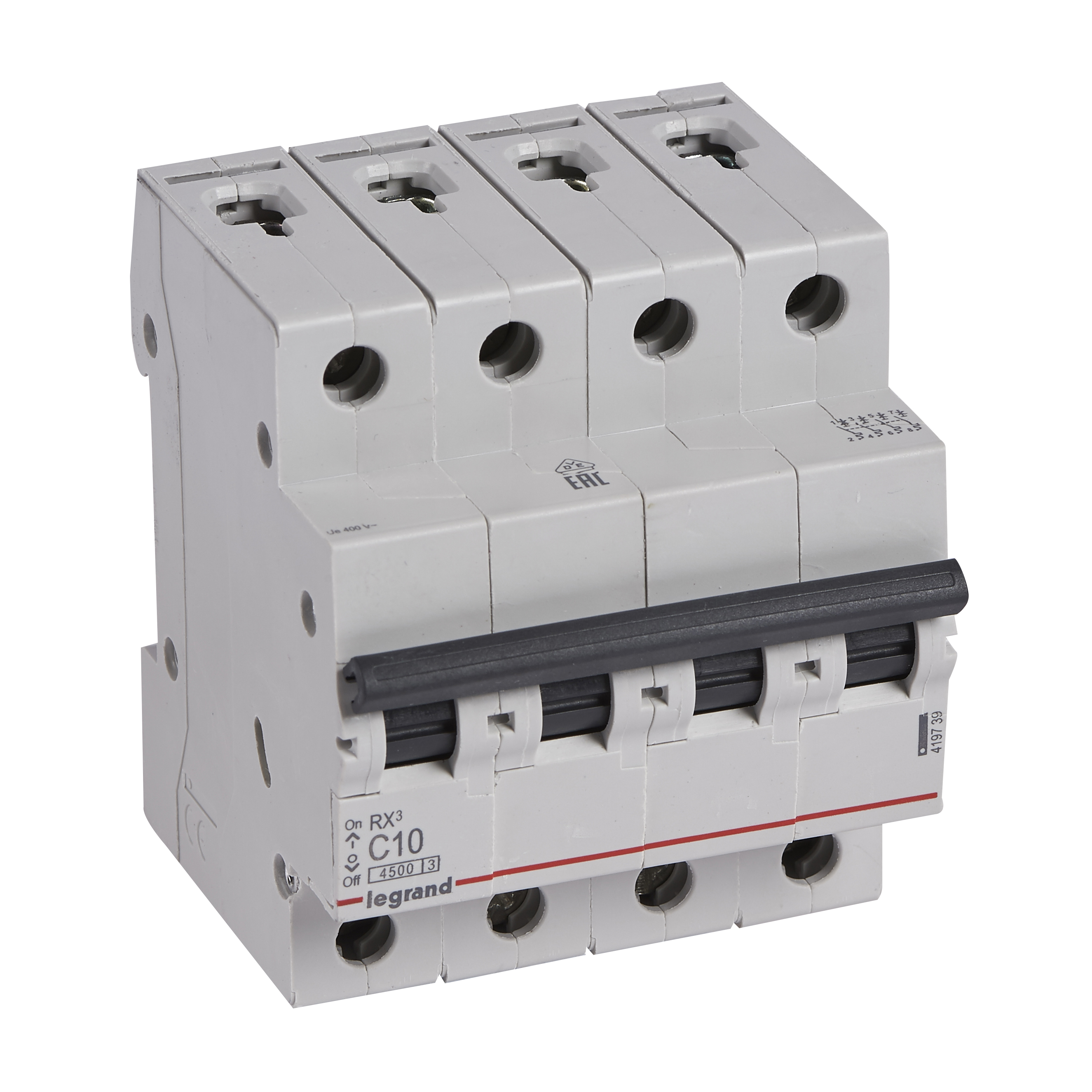 DISJUNCTOR 4P LR C10A 4,5kA RX3