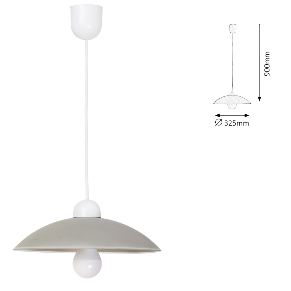 PENDUL CUPOLA RANGE GRI E27