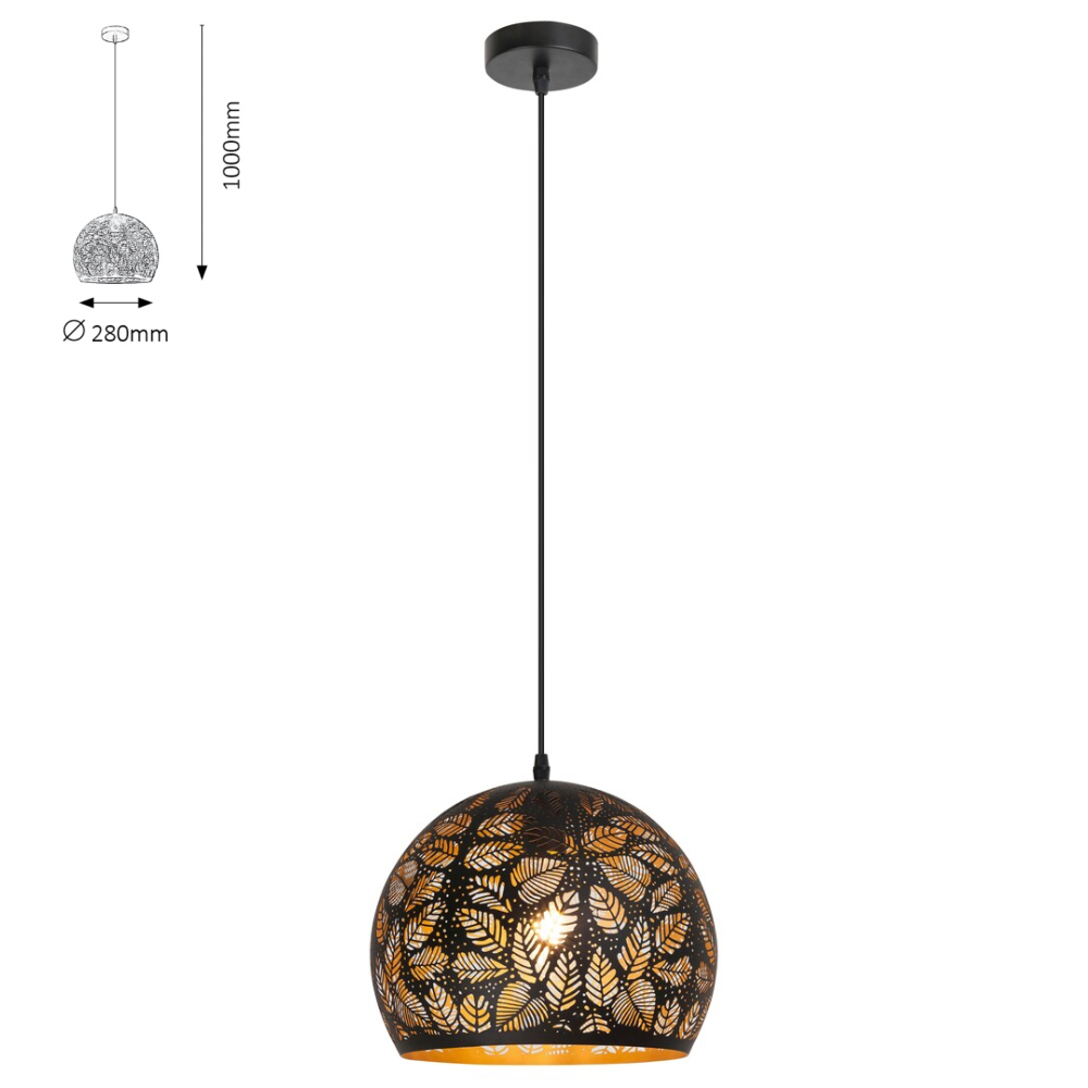 PENDUL MANORCA NEGRU E27 40W