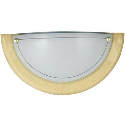 APLICA UFO E27 1x60W LEMN/STICLA NATUR