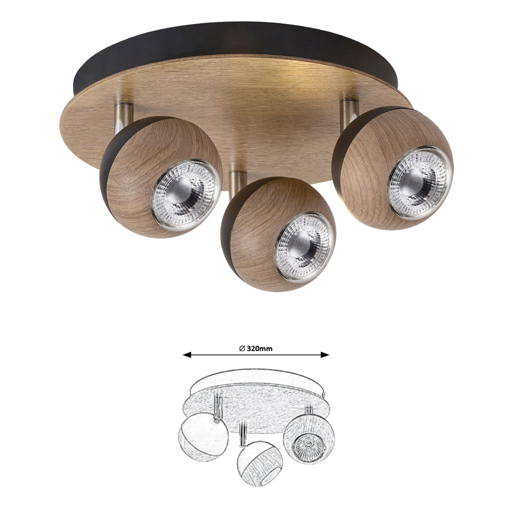PLAFONIERA SPOT ARTHUR 3X35W GU10