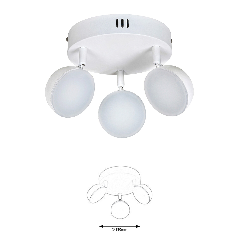 SPOT LED HEDWIG ALB 3X4W-VARIABIL* nu se mai fabrica