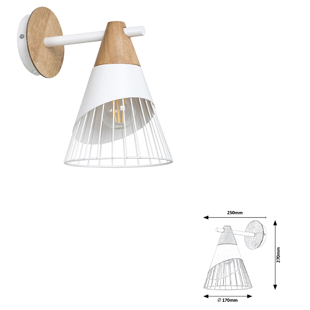 APLICA ISAC 60W E27 ALB/STEJAR nu se mai fabrica